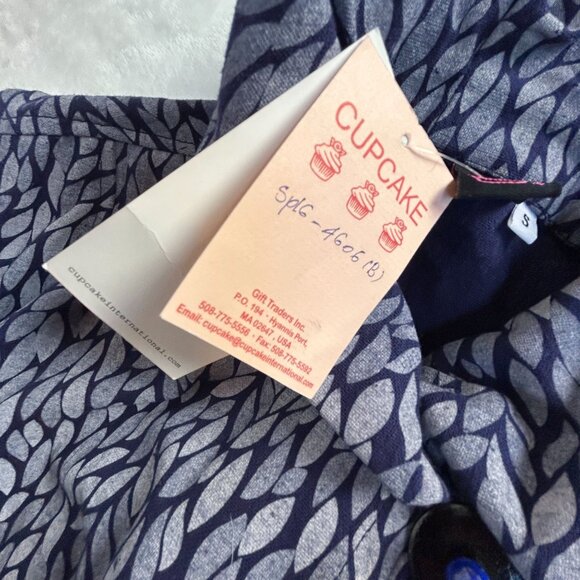 Cupcake International Womens Leaf Pattern Sleeveless Button-Up Vest Small New - Picture 4 of 8